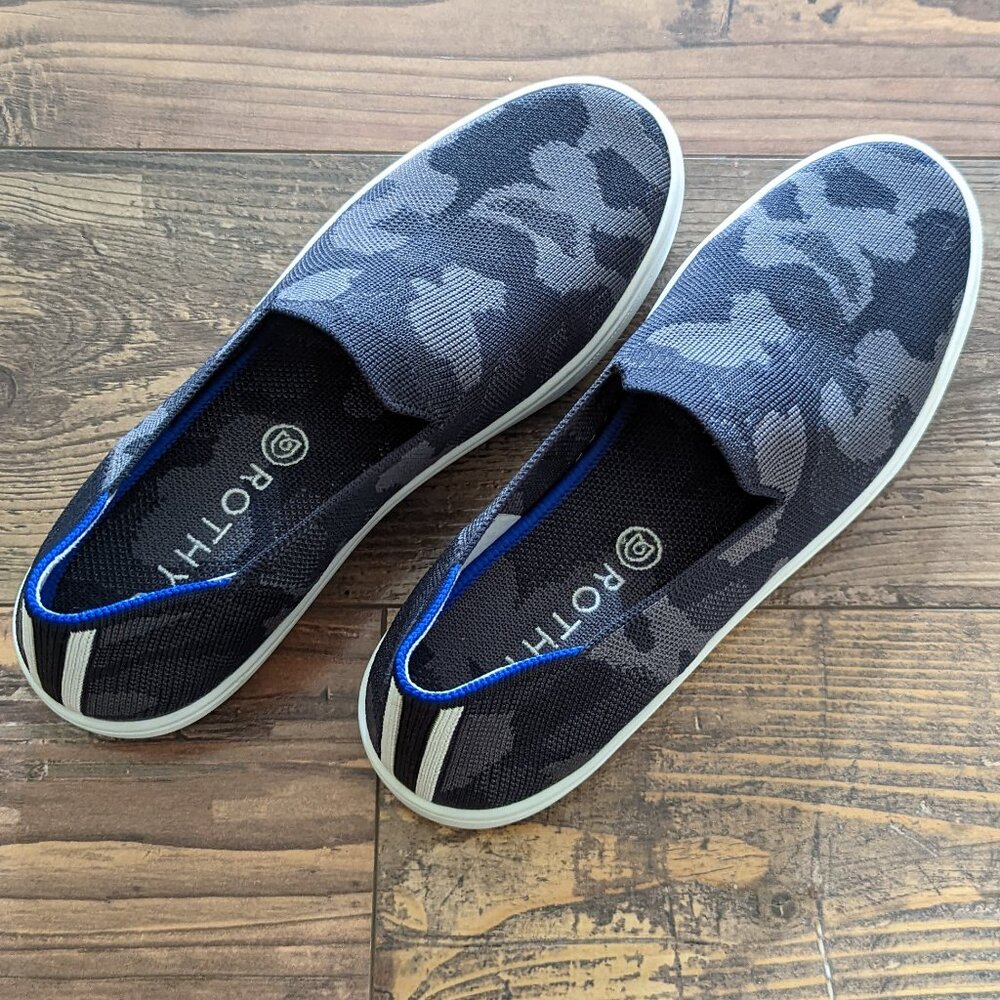 Rothy's Grey Camo Slip on Sneakers Womens 9